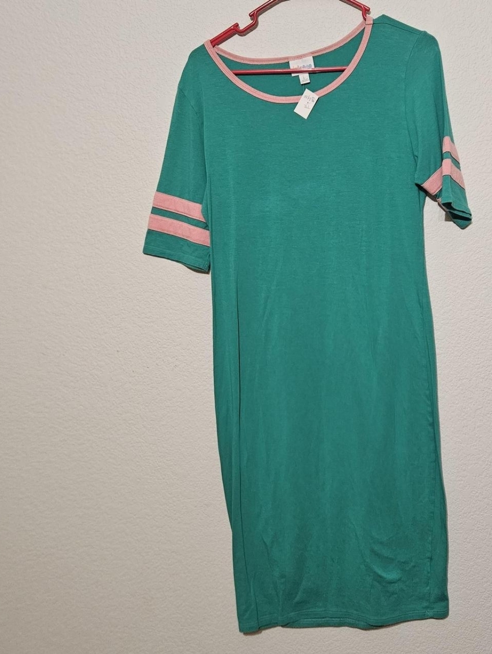 Large Green And Pink LuLaRoe Dress